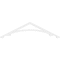 Ekena Millwork Pitch Legacy Architectural Grade PVC Gable Pediment, 48"W x 12"H x 1"P (6/12) GPP048X012X100LEG - alternate 2